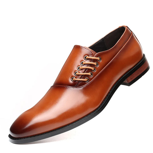Zapatos Oxford de Piel Auténtica Bertolini