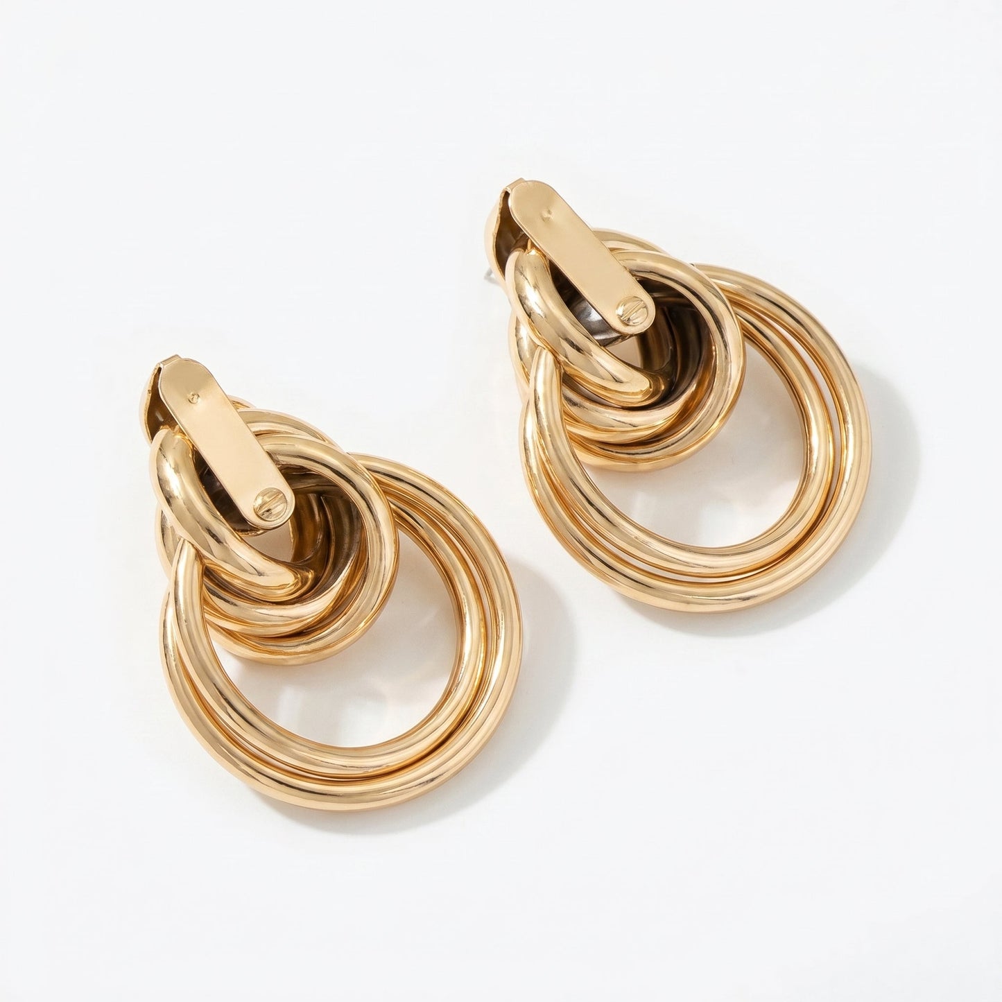 Pendientes Aros Dorados entrelazados
