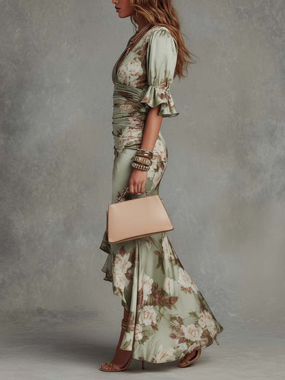 Anastasia | Vestido Largo con Estampado Floral