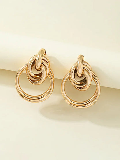 Pendientes Aros Dorados entrelazados