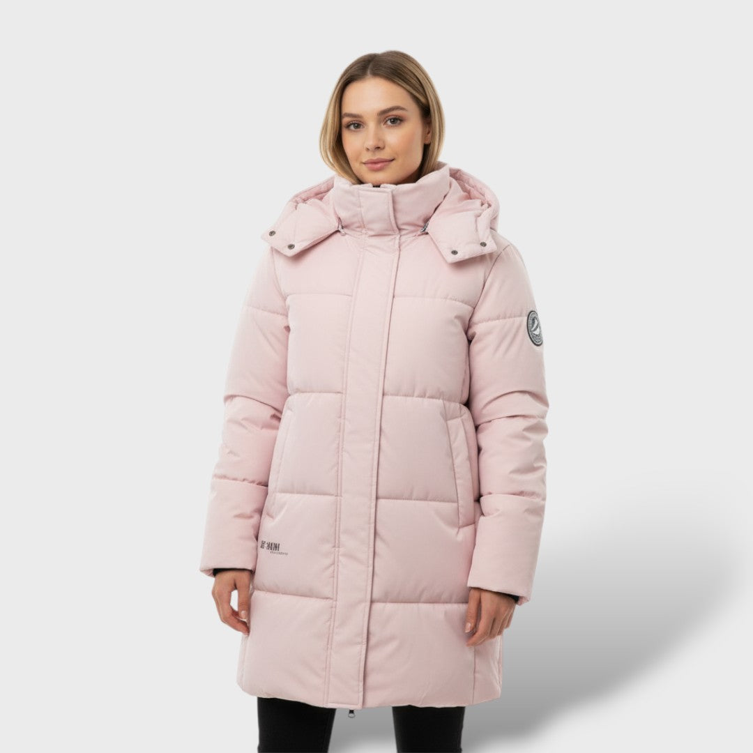 Abrigo Acolchado Mujer Largo con Capucha Elegant