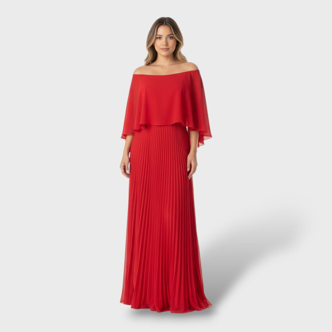 Vestido maxi elegante manga murciélago