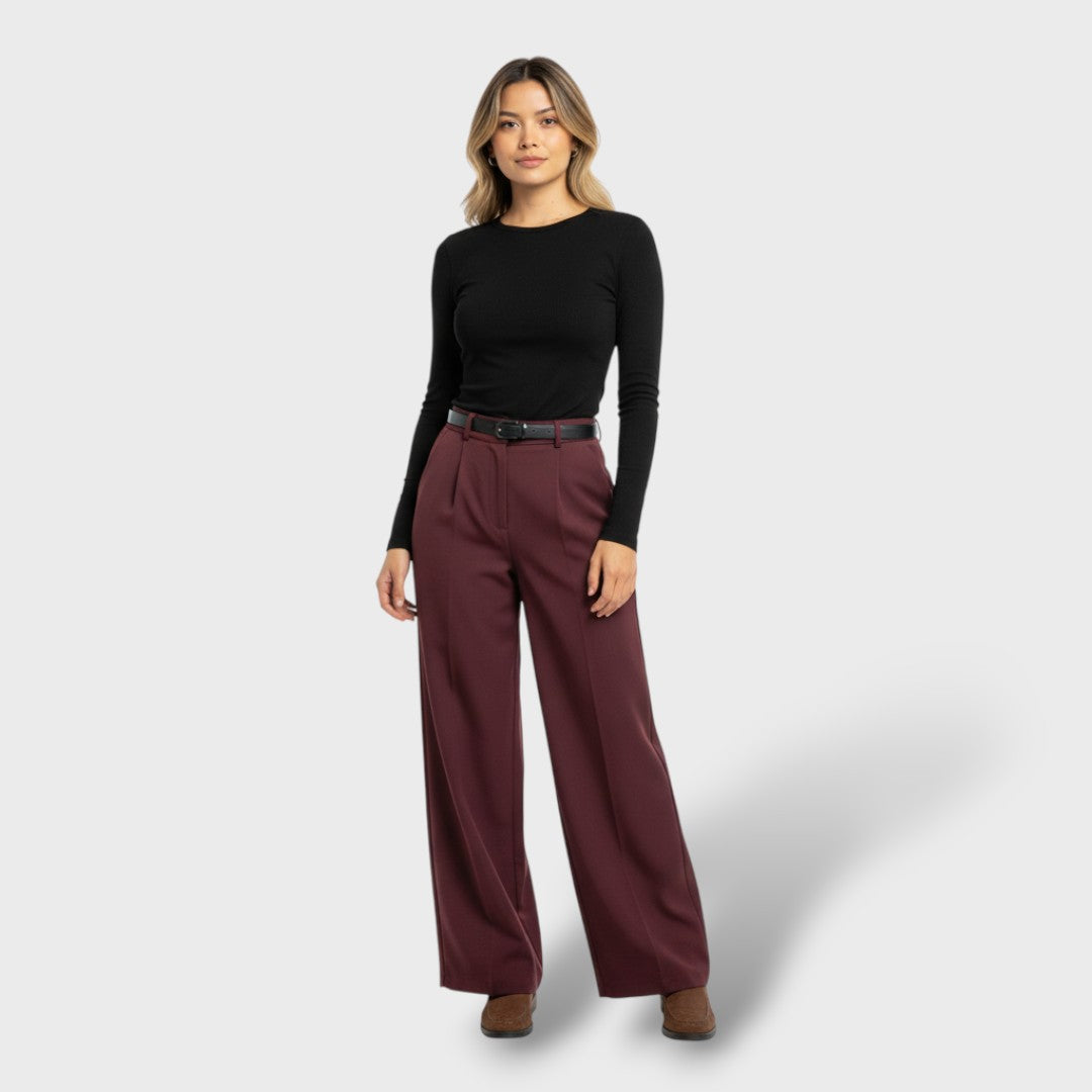 Pantalón Sastrero Pierna Ancha Mujer