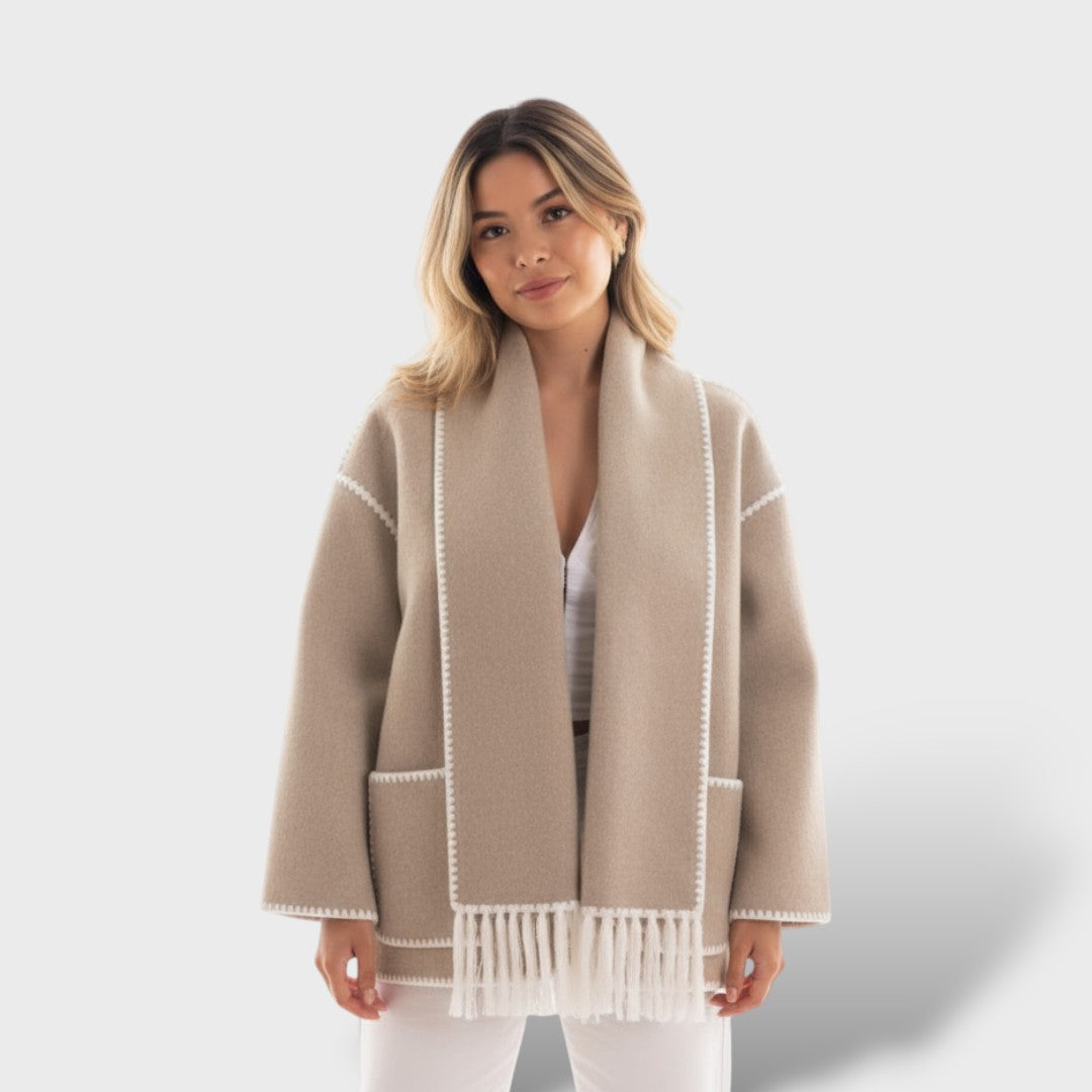 Abrigo Mujer Invierno Cuello Envolvente