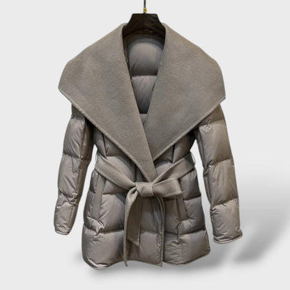 Abrigo de Invierno Mujer Lana y Plumón